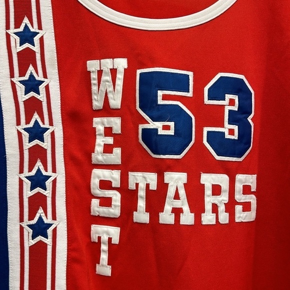 MITCHELL NESS THROWBACK NBA ALL-STAR ARTIS GILMORE 1977-78 JERSEY Red blue USA - Picture 2 of 5